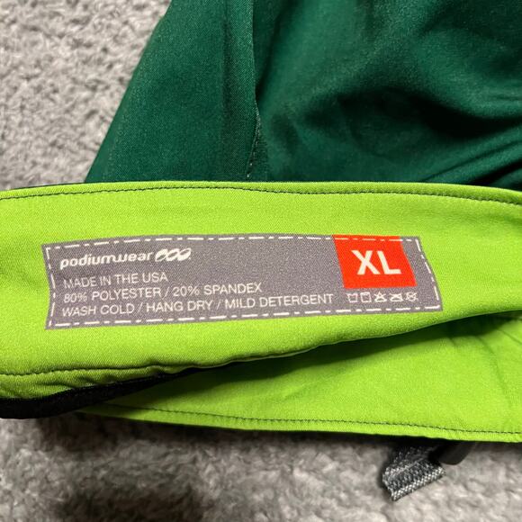 Podiumwear Shorts Adult XL Tri Cycle Long Bermuda Cycling Mens Green ** - Picture 4 of 10